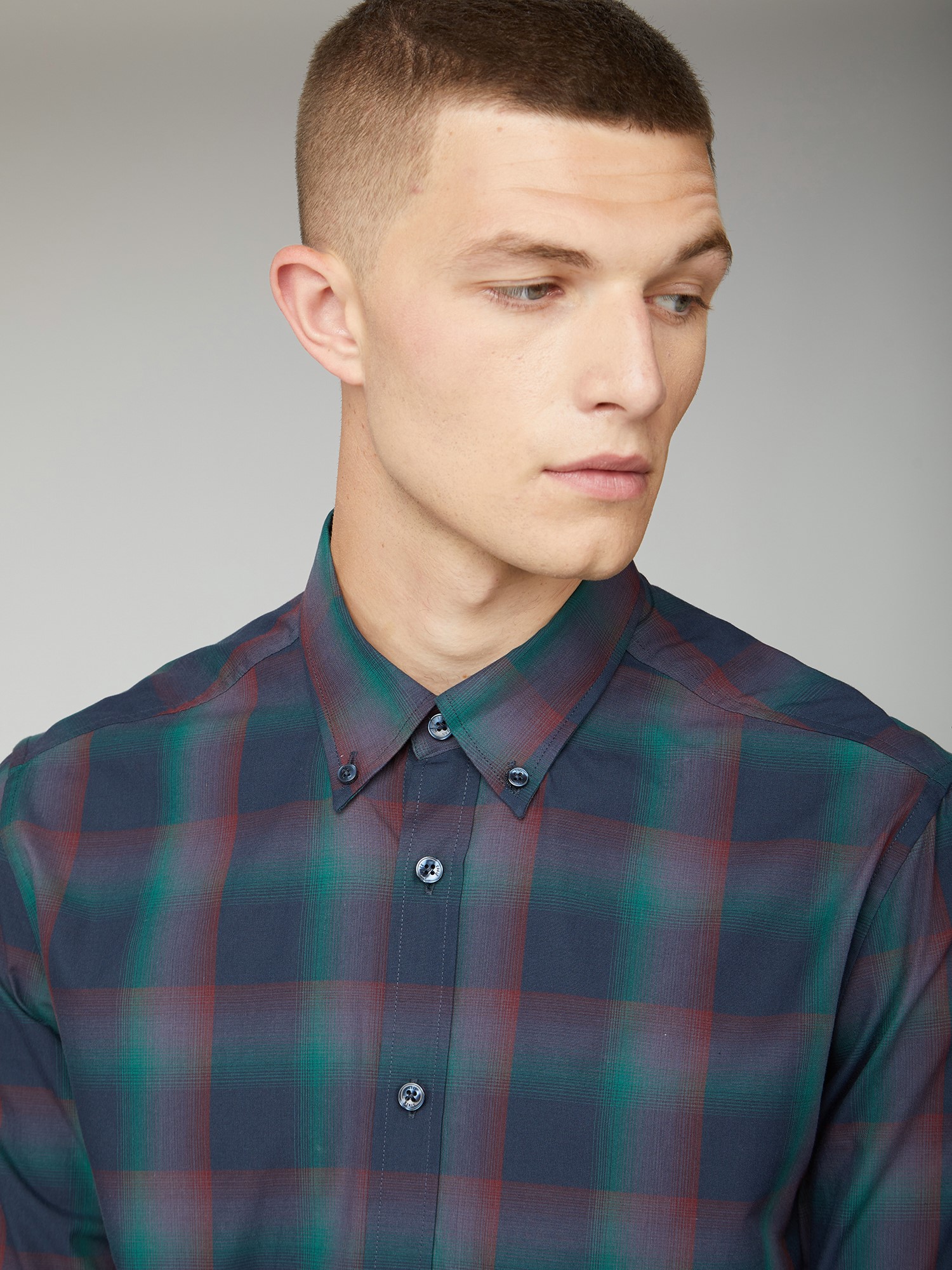 Ombre Check Shirt