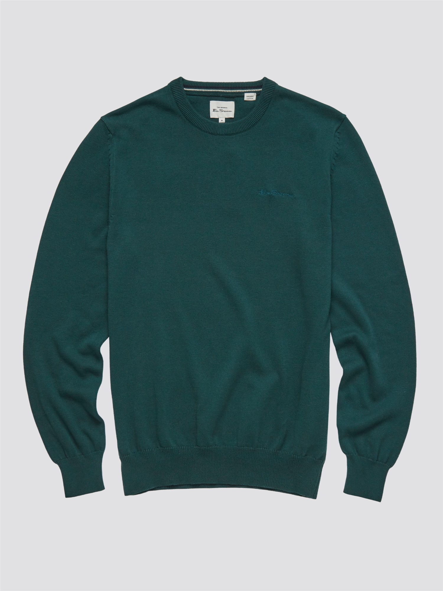Signature Knitted Crew Neck - Ocean Green