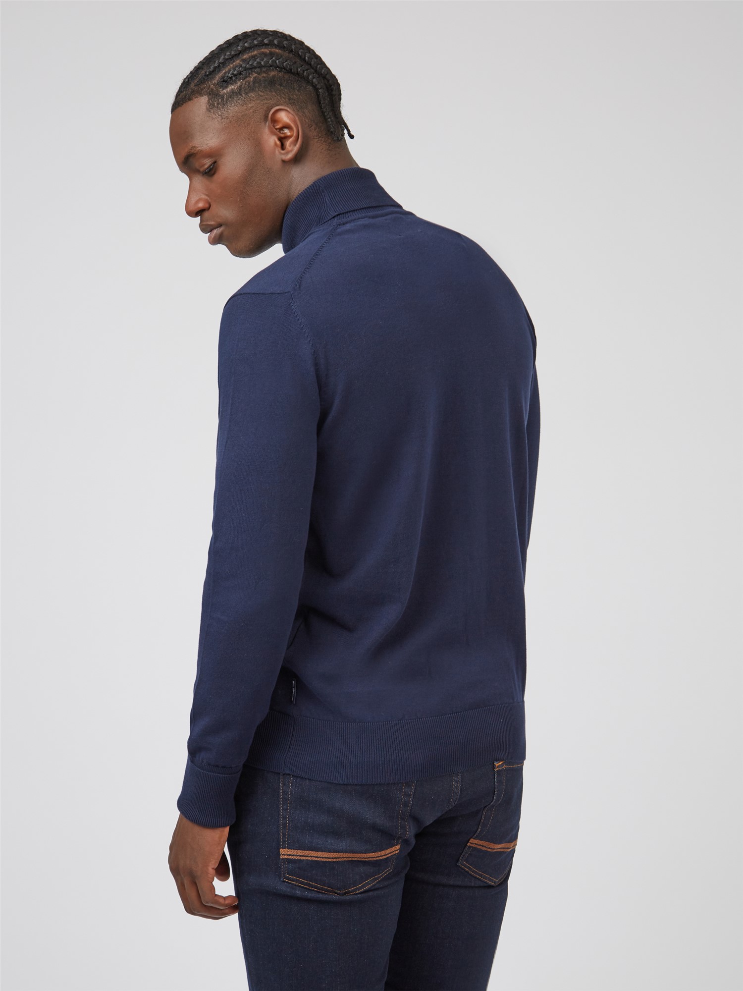 Signature Knitted Roll Neck Jumper - Marine