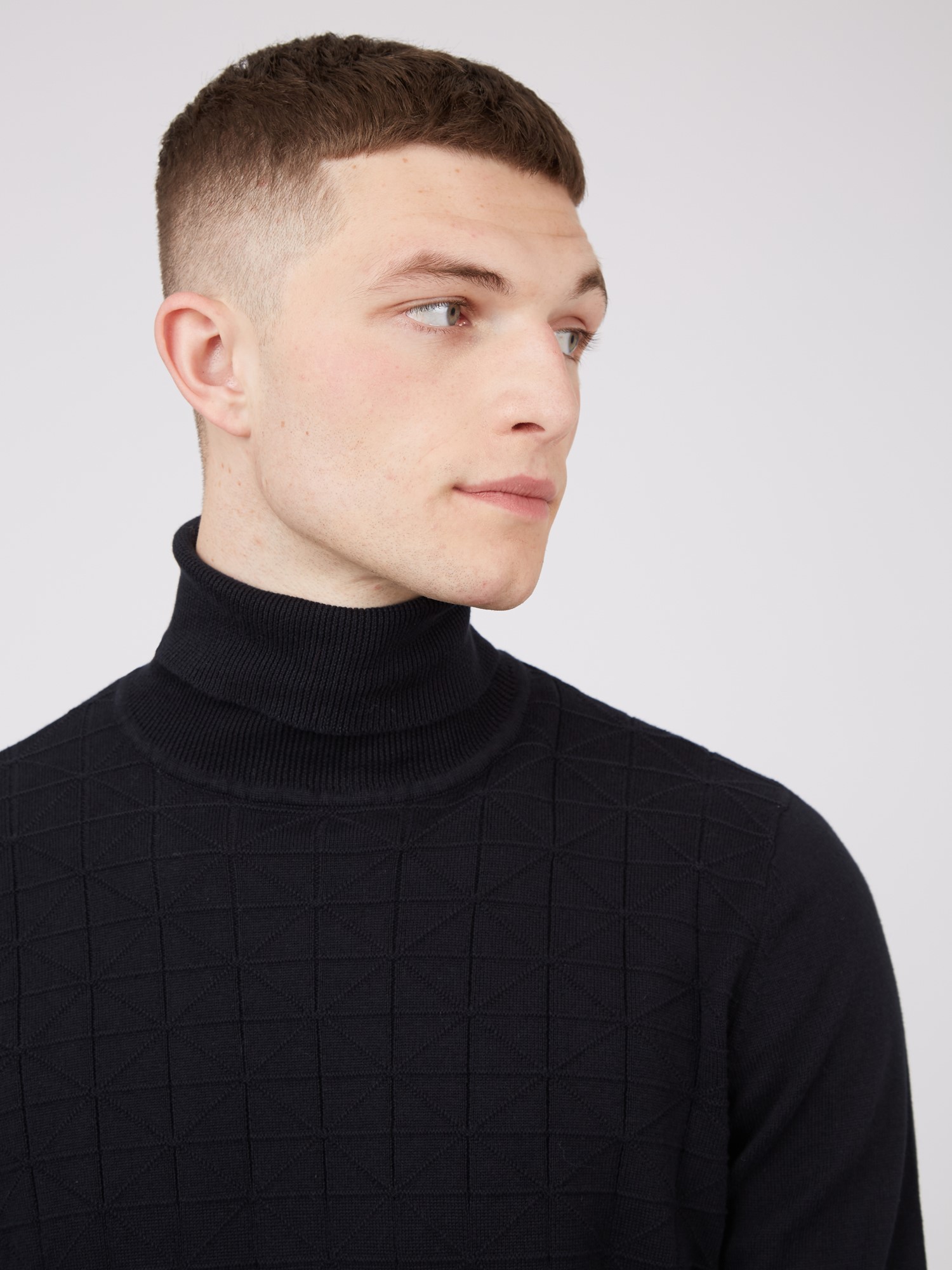 Black cotton hotsell roll neck jumper