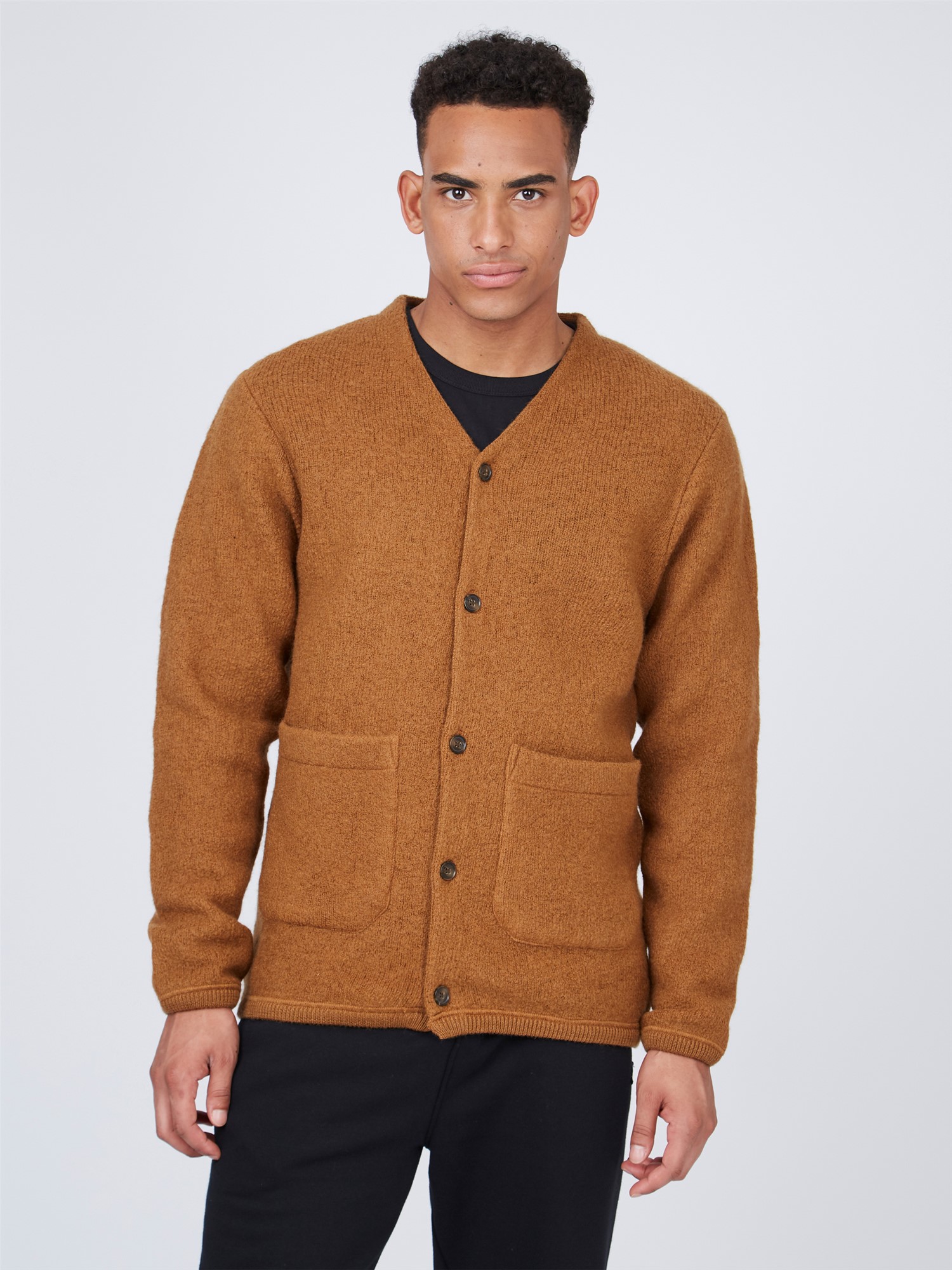 Orange hot sale wool cardigan