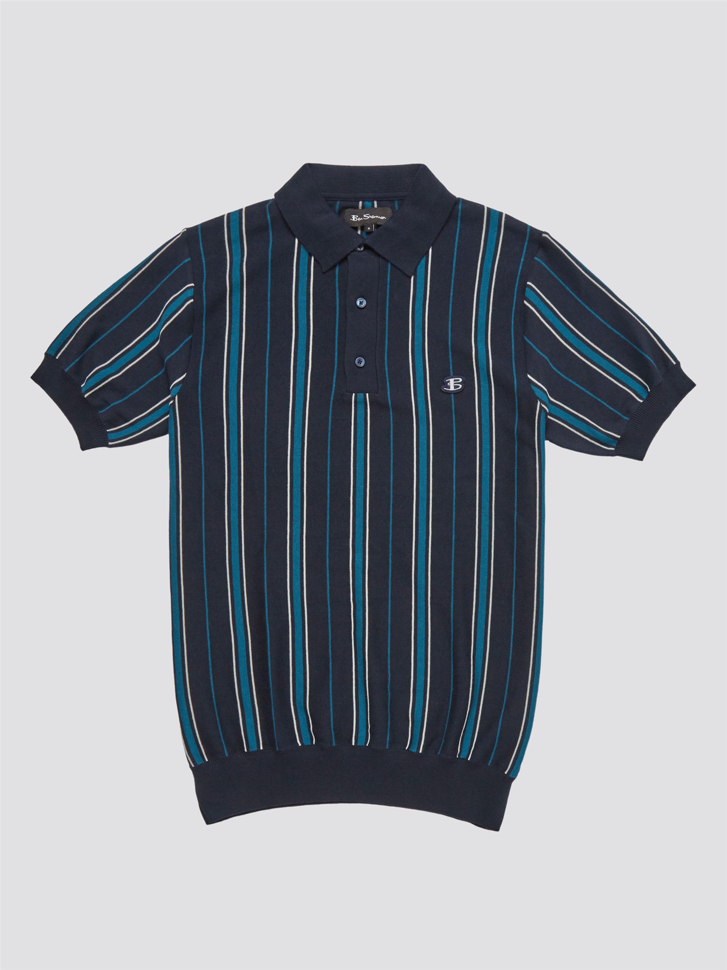 Stripe Polo Shirt - Dark Navy