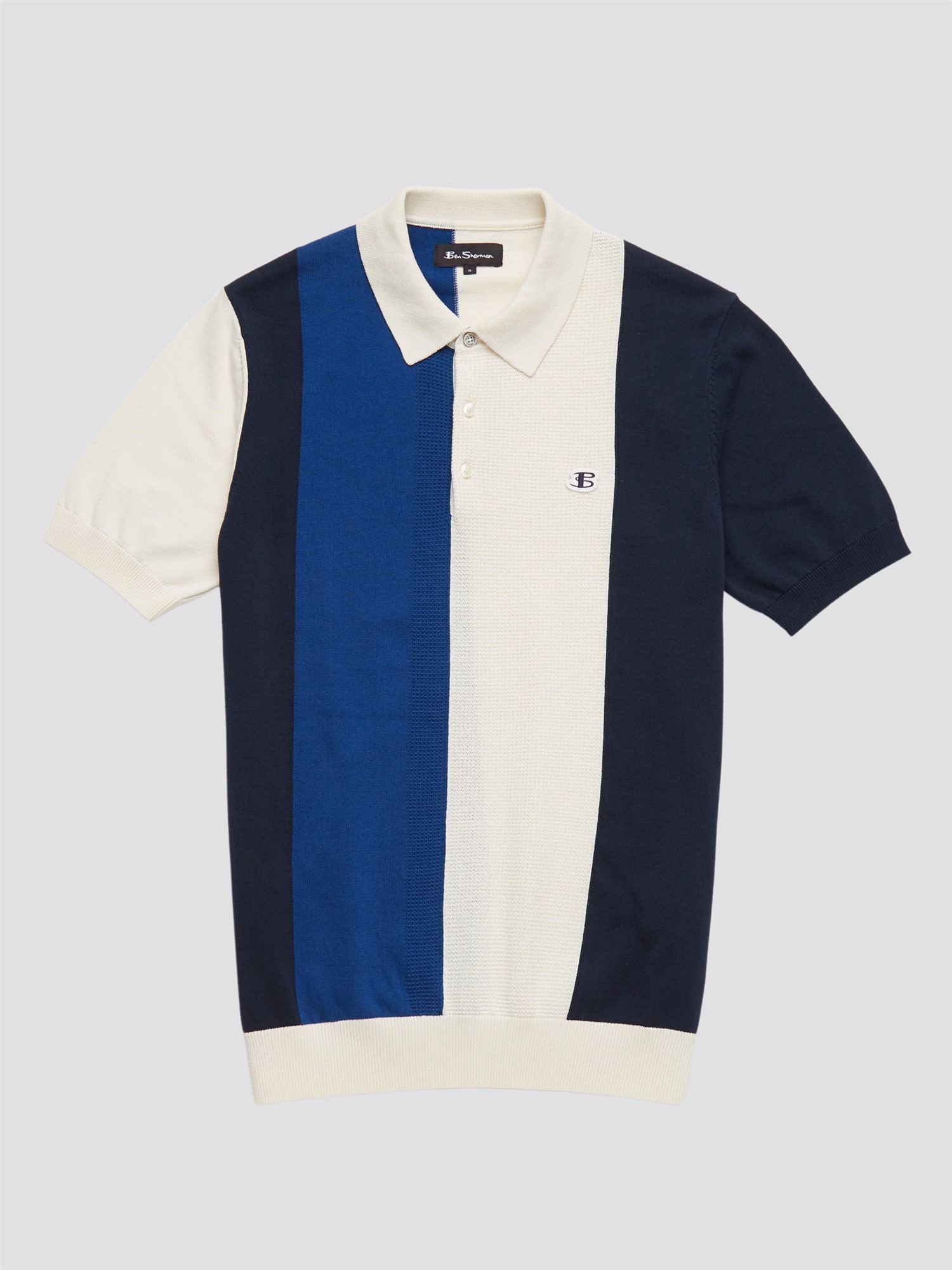 Block Stripe Polo - Ivory