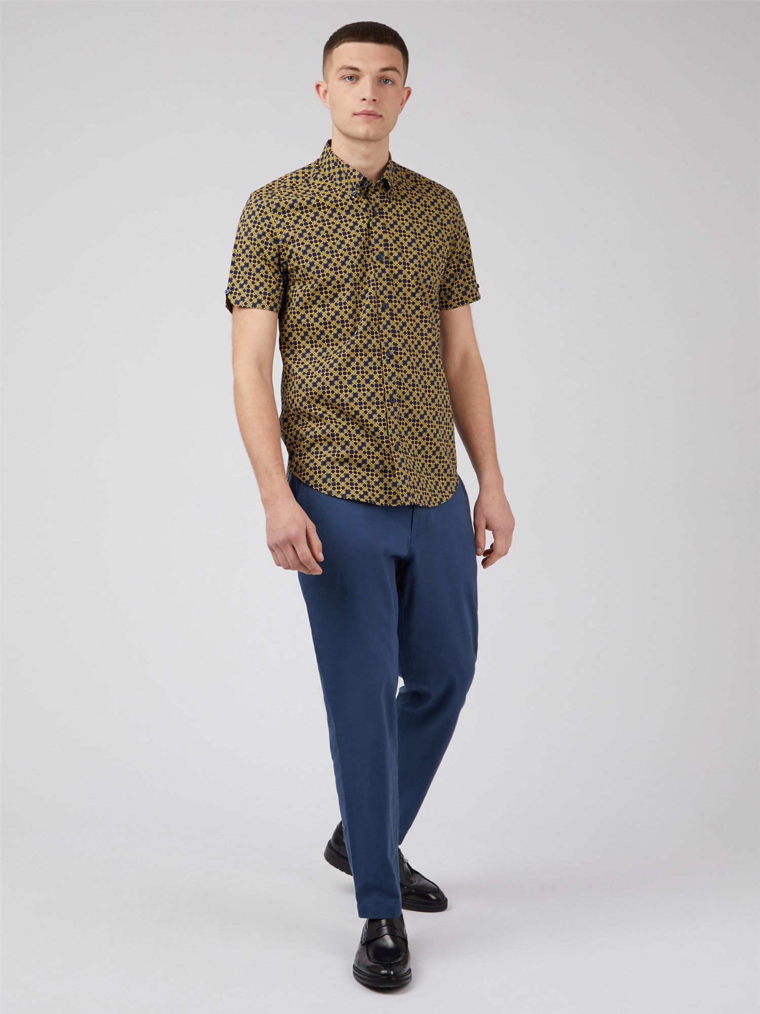 Geo Print Shirt - Lemon