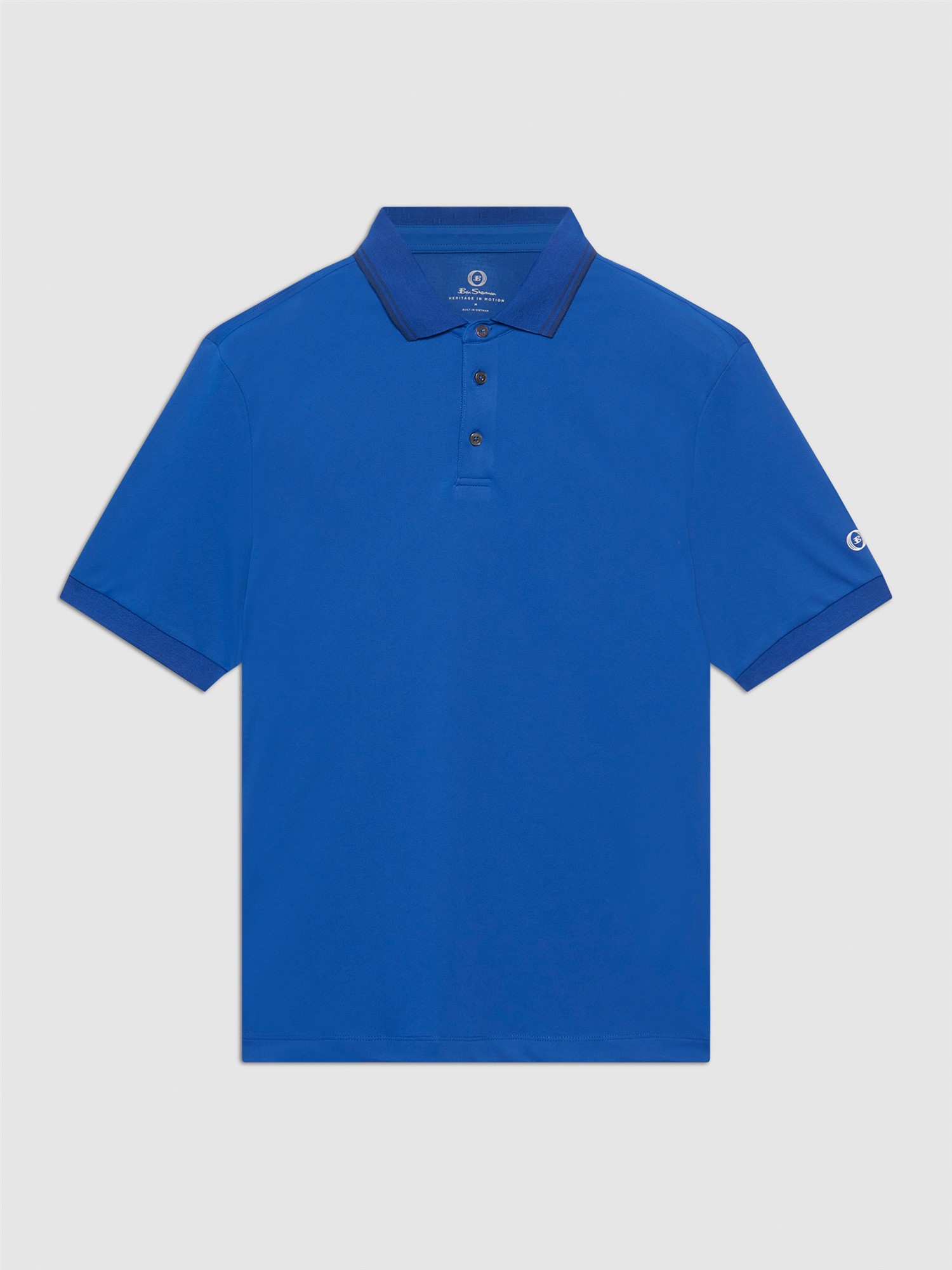 Short Sleeve 360 Motion Pique Polo Shirt - Royal Blue