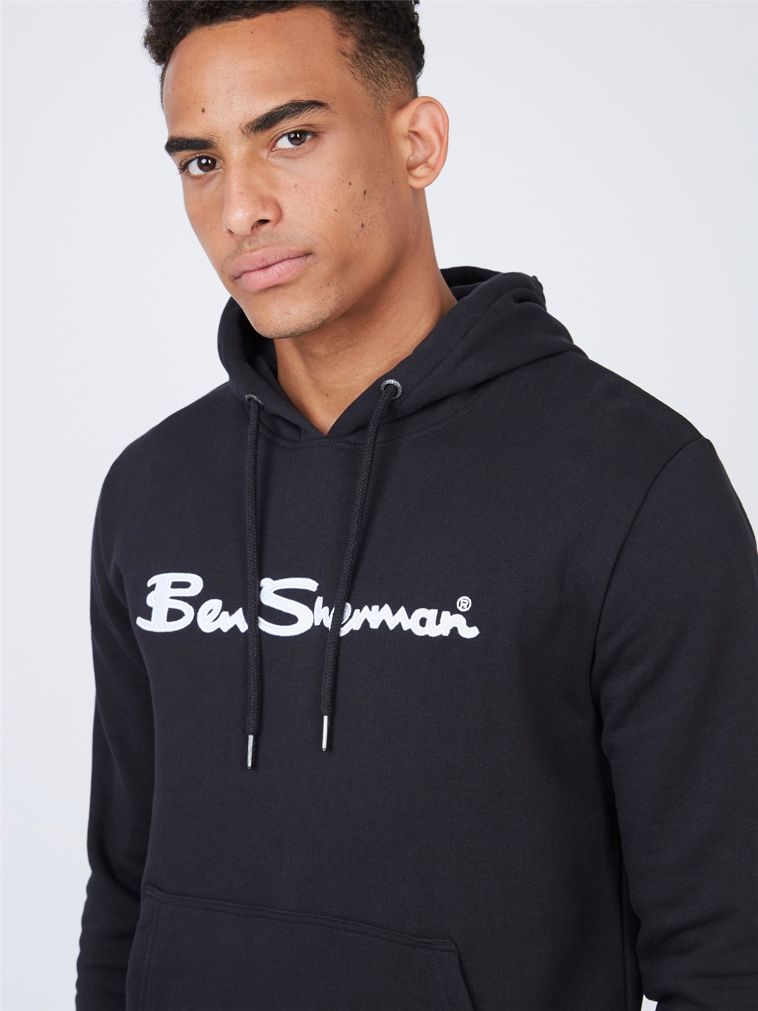 Applique Logo Hoodie - Black