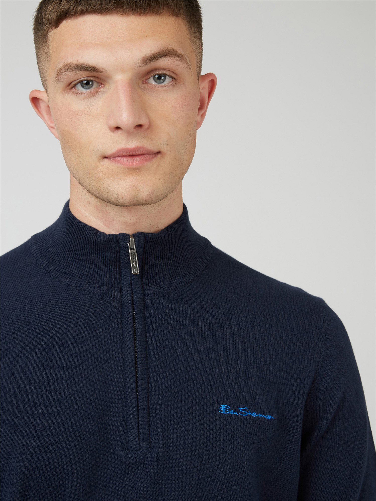 Ben Sherman Half Zip Funnel Neck Jumper | Ben Sherman