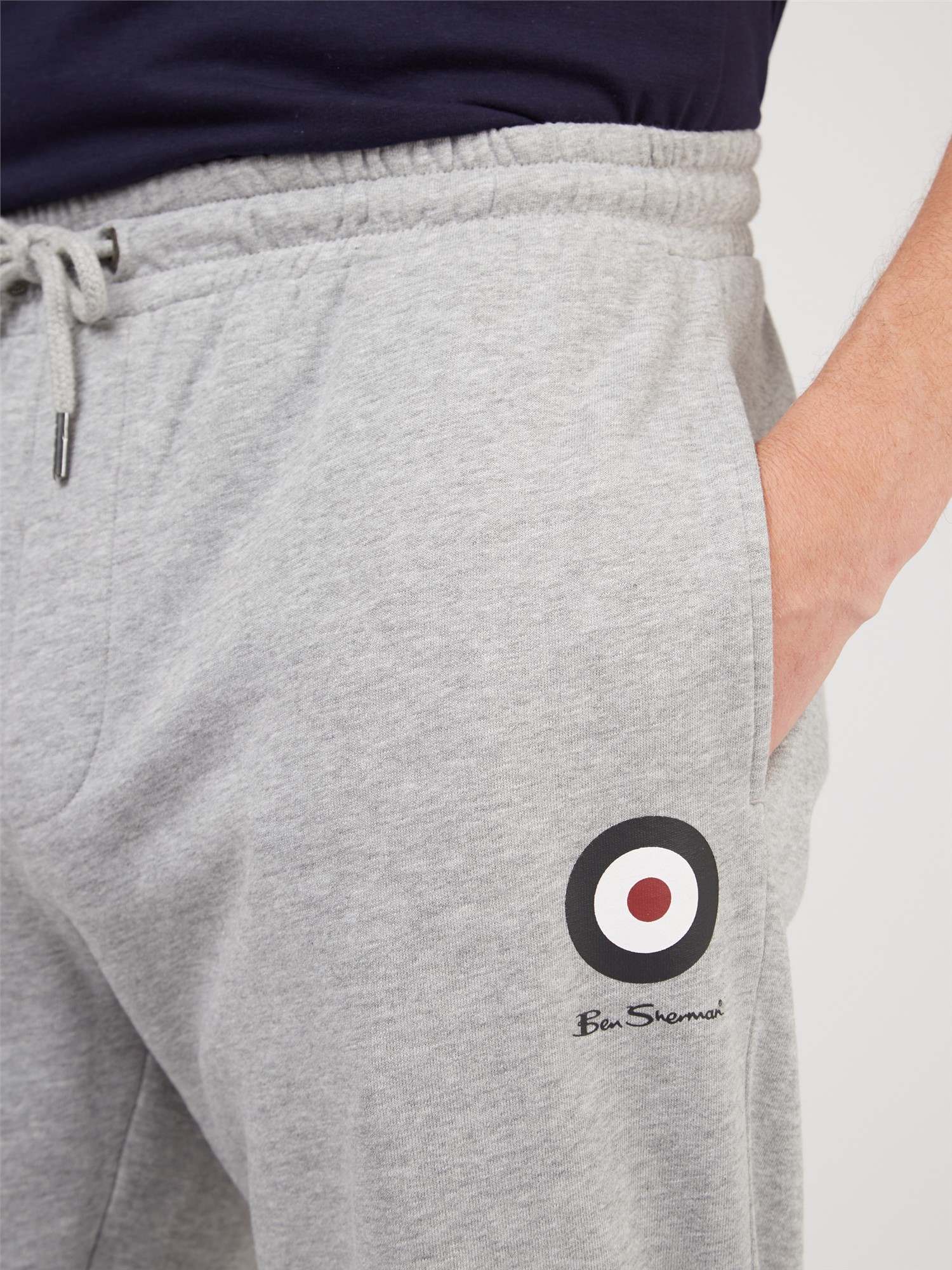 Ben Sherman Grey Marl Target Print Jogger