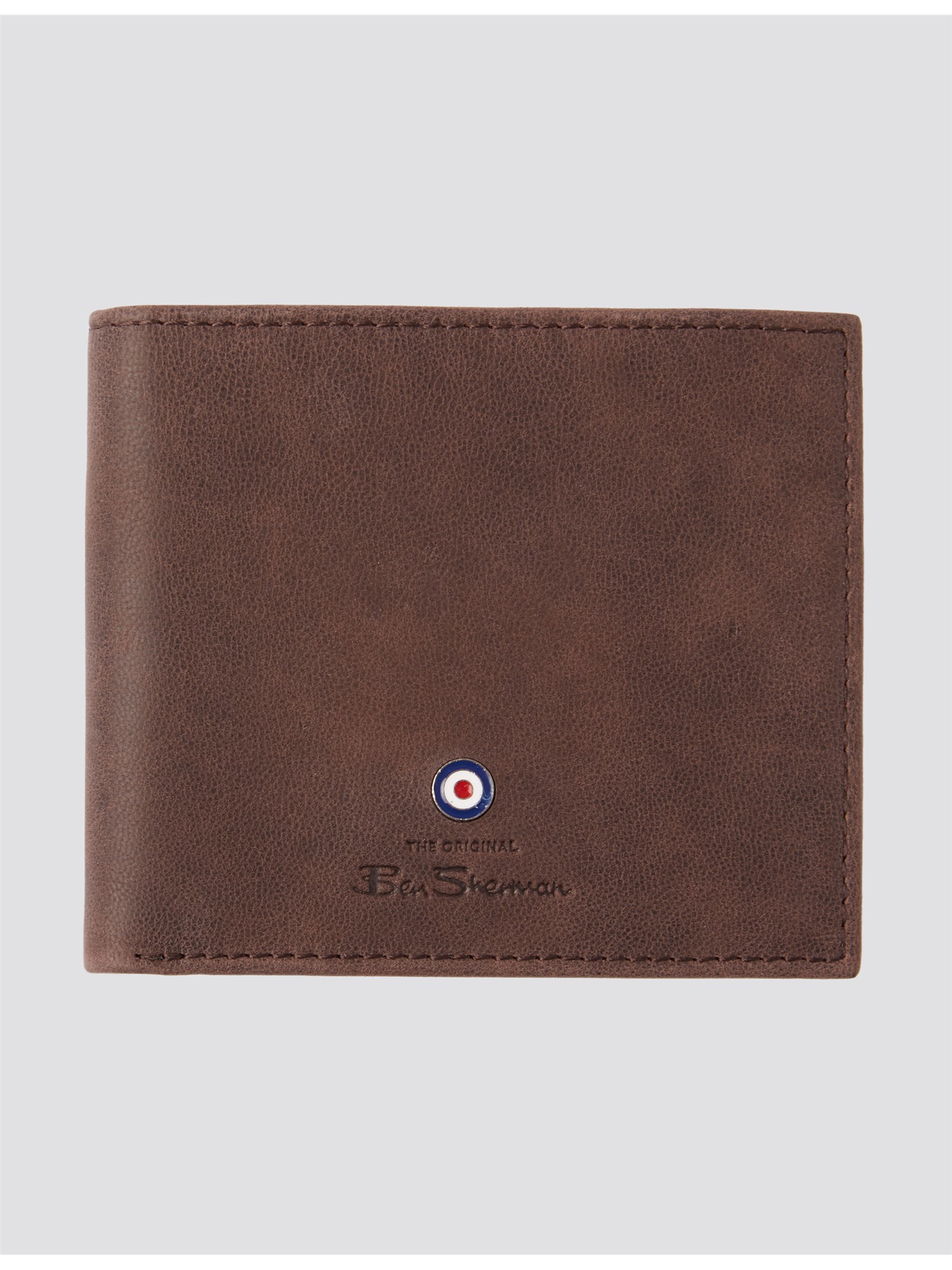 Target Boxed Leather Wallet - Brown
