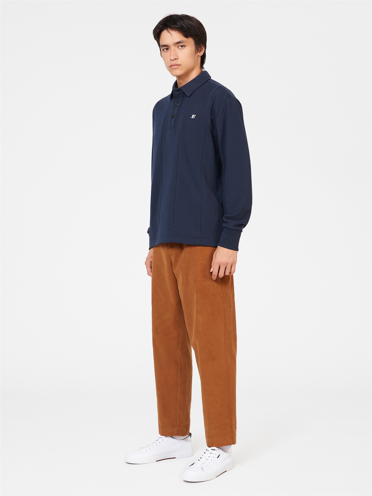 Colour Block Rugby Sweat - Dark Navy
