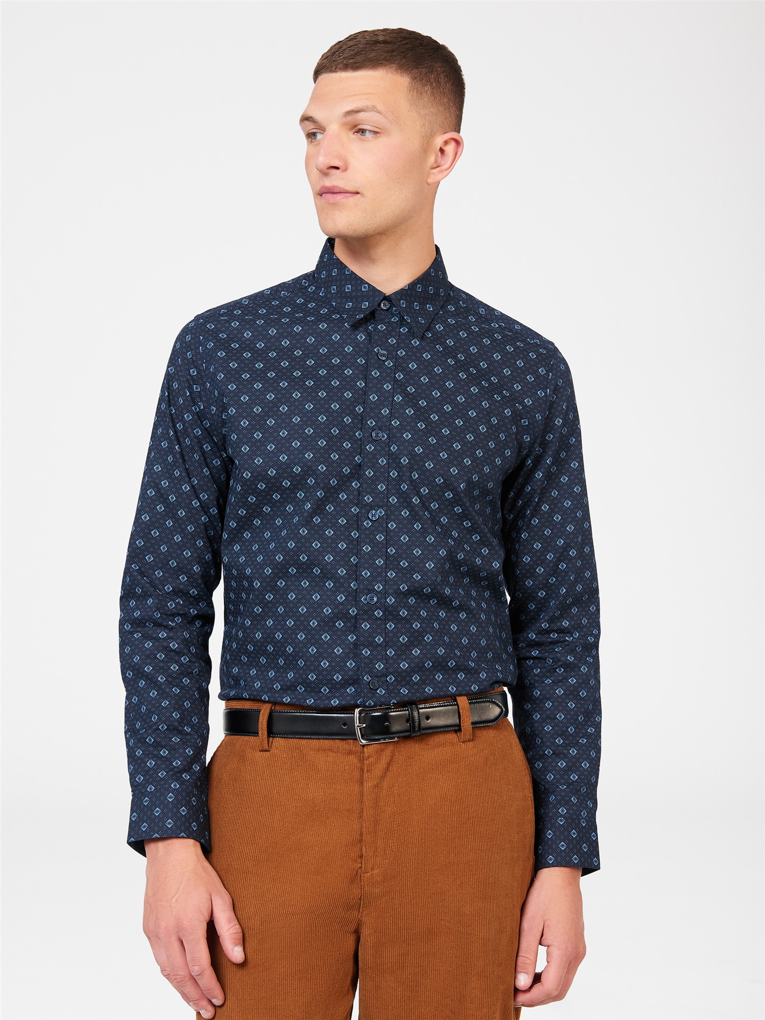 Geo Print Shirt - Midnight