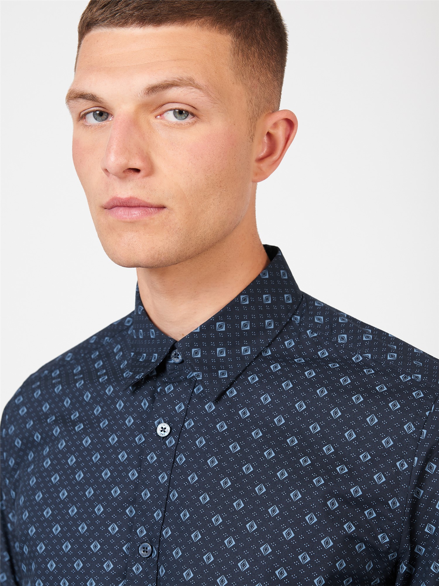 Geo Print Shirt - Midnight