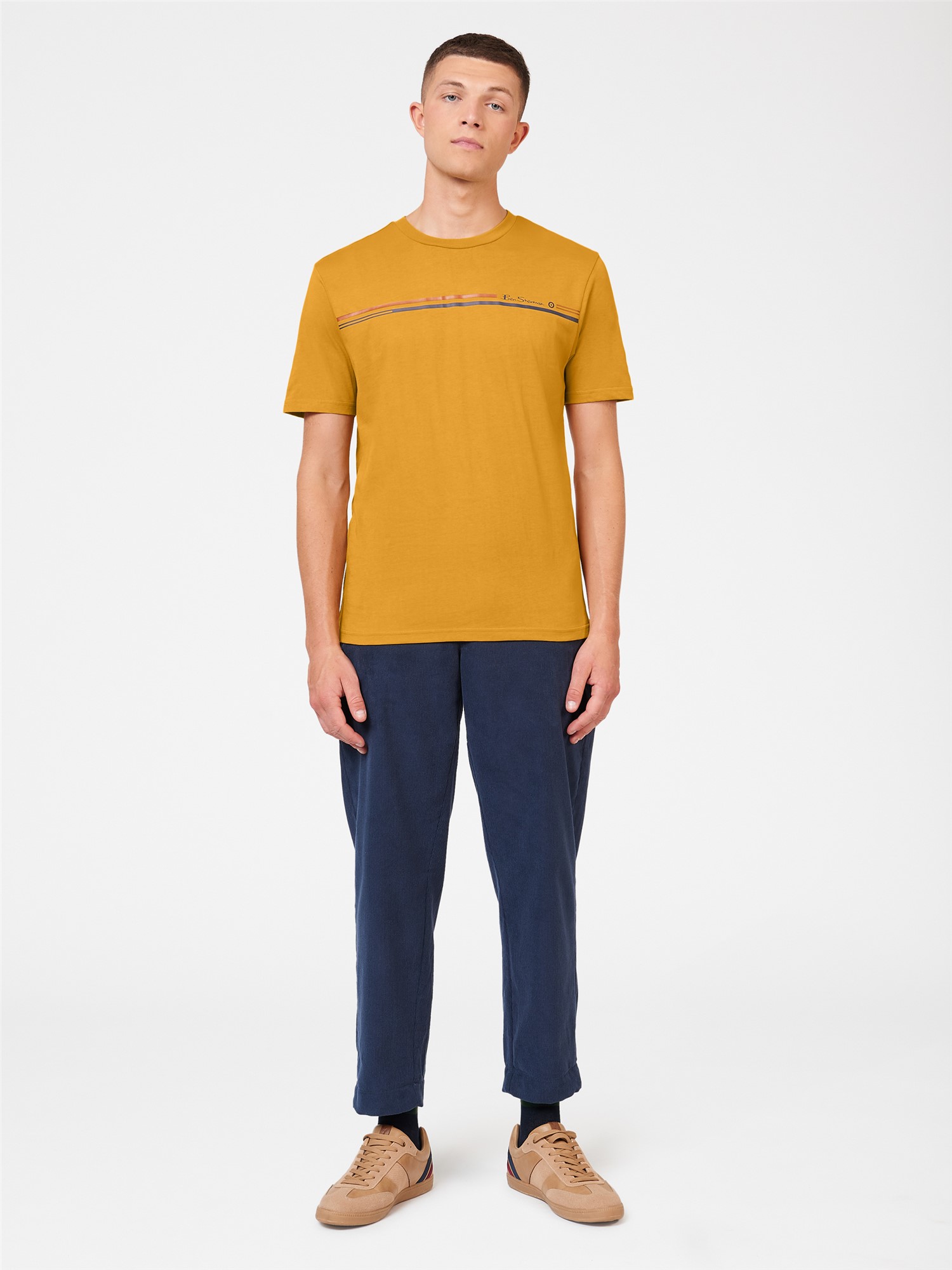 Seasonal Stripe T-Shirt - Mustard