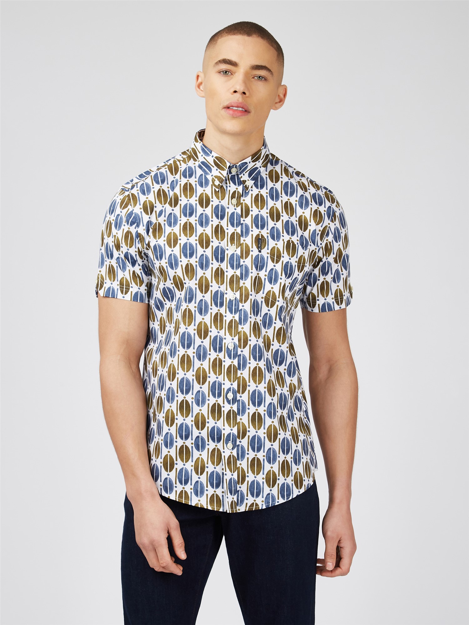 Distressed Retro Print Shirt