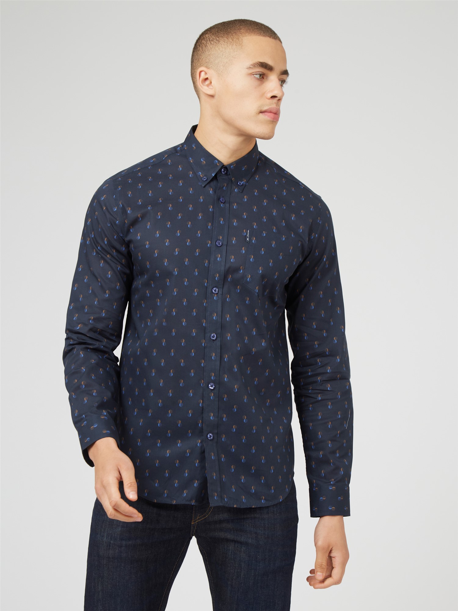Spot Print Shirt - Midnight