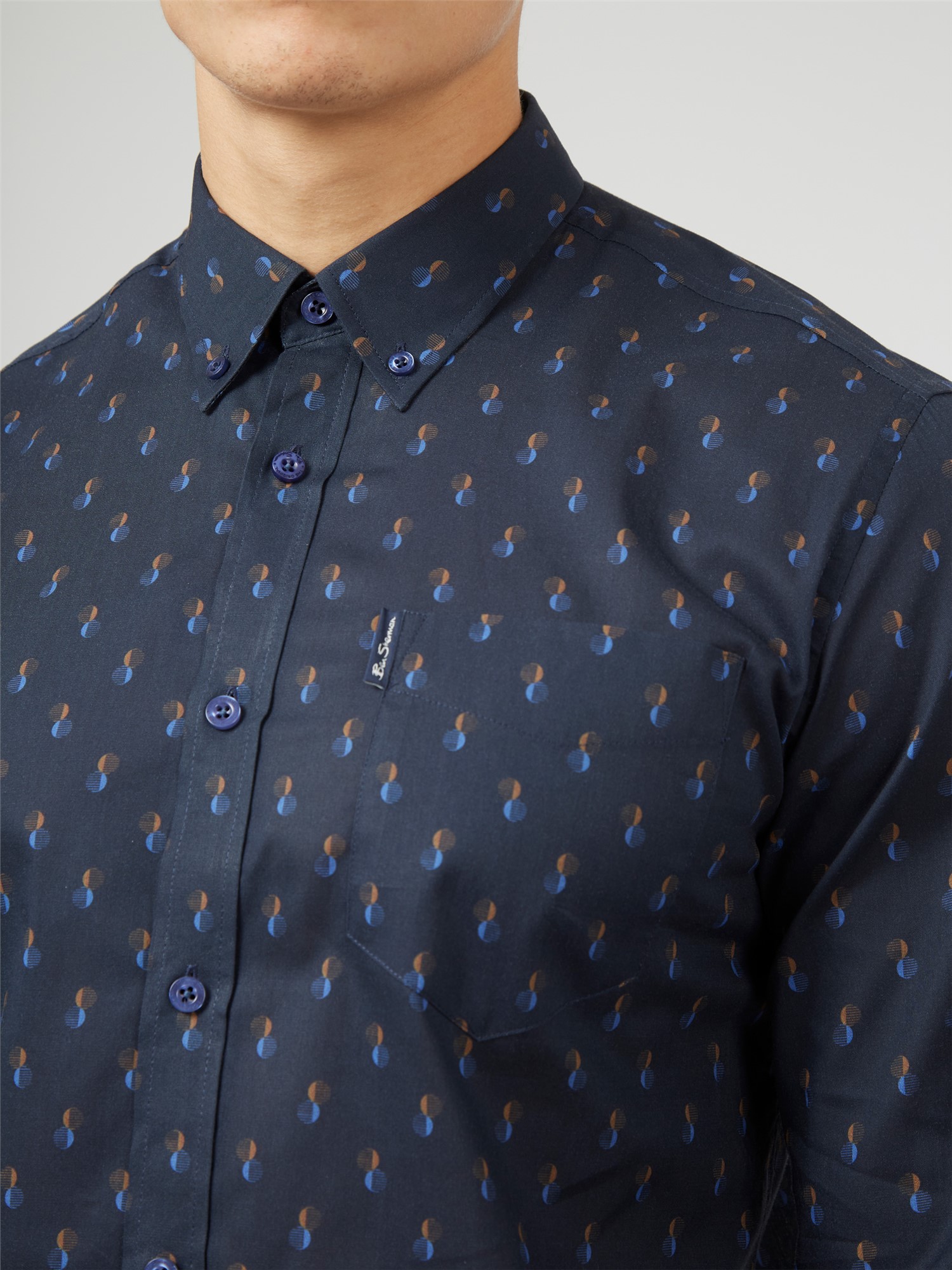 Spot Print Shirt - Midnight