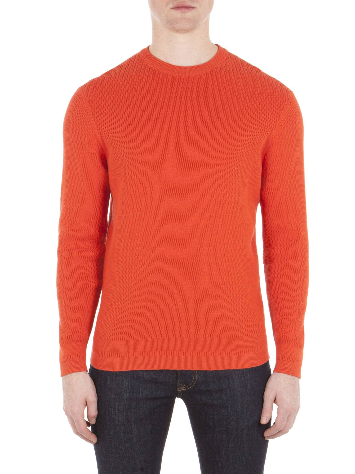 Textured Knit Crew Neck Jumper