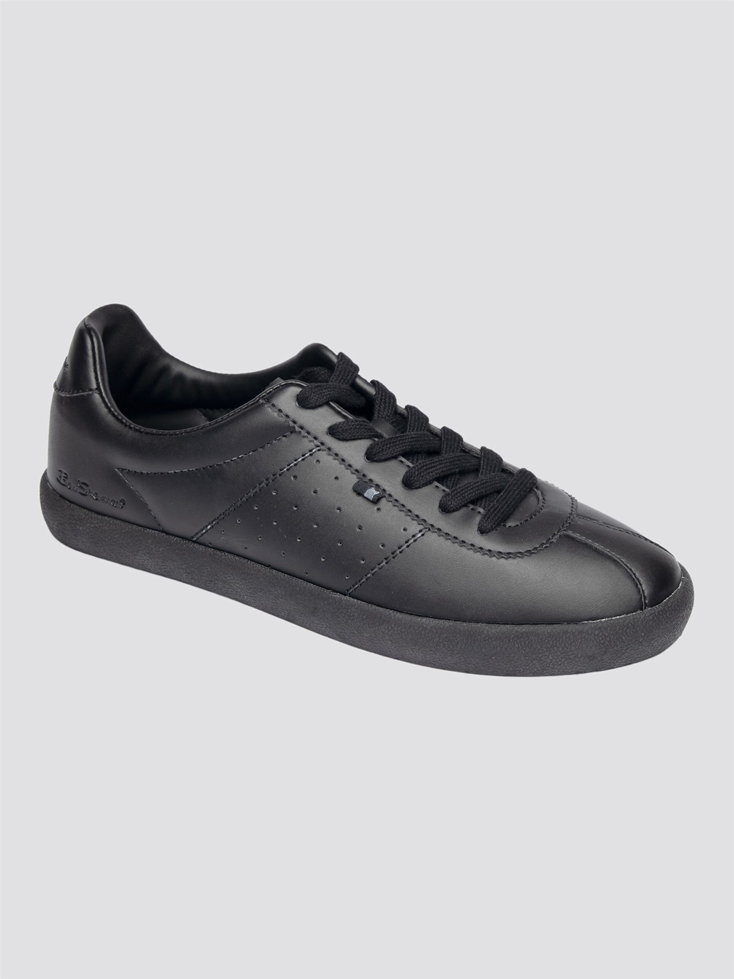 BLACK LEATHER TRAINER Ben Sherman