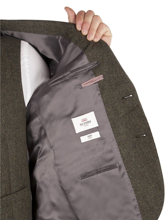 Rifle Green Birtish Tweed Camden Fit Jacket