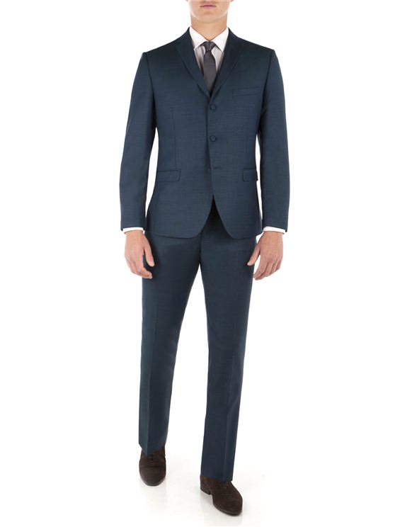 Teal Pick and Pick Camden Fit Suit Jacket