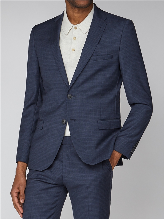 Charcoal Contrast Gingham Suit Jacket