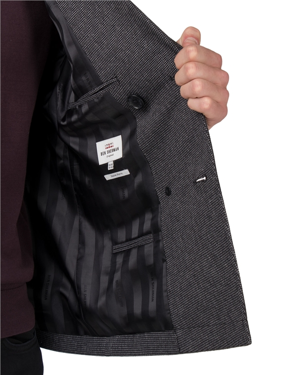 Micro Check Double Breasted Jacket