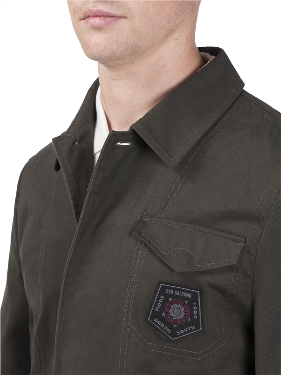 Military Twill Jacket Peat Ben Sherman
