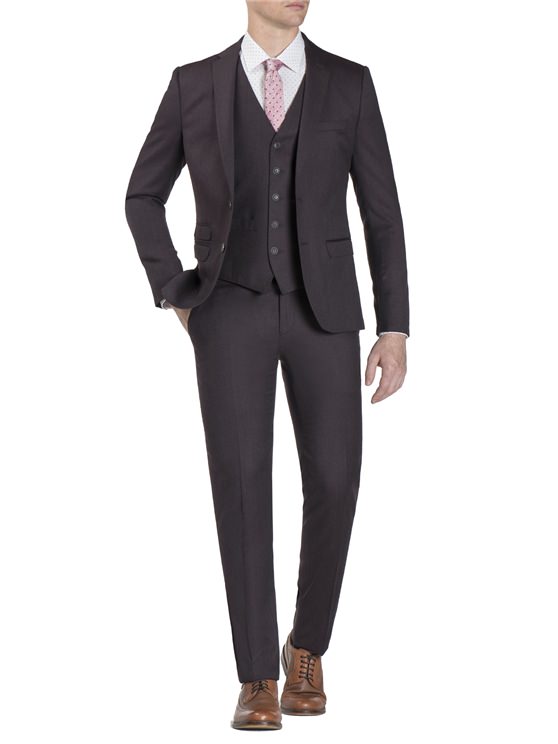 Vintage Claret Flannel Camden Fit Jacket