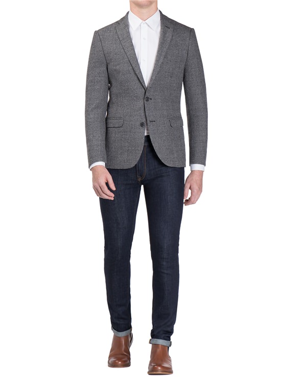 Salt and Pepper Boucle Camden Fit Jacket