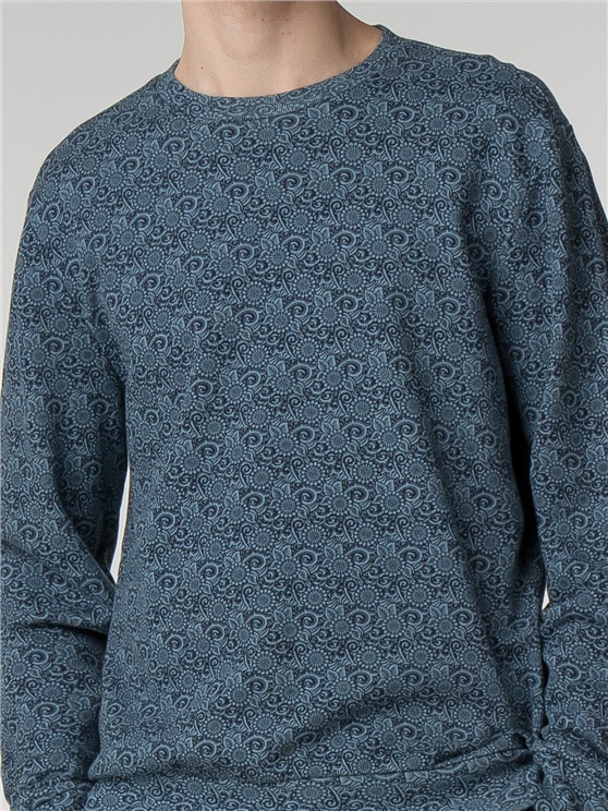 Tonal Floral Print Sweat