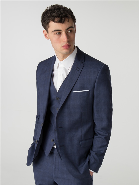 Sapphire Blue Check Camden Fit Jacket