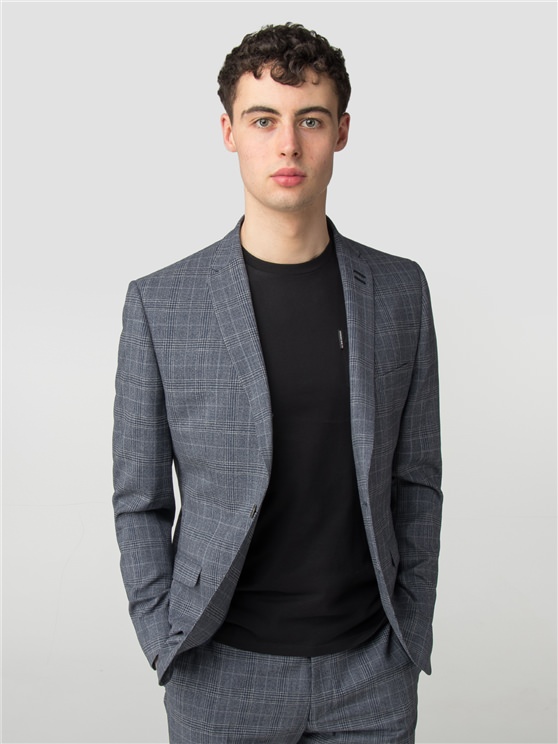 Slate Chambray Check Camden Fit Jacket