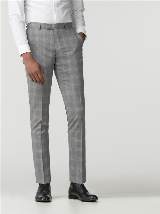 Grey With Blue Overcheck Camden Fit Jacket