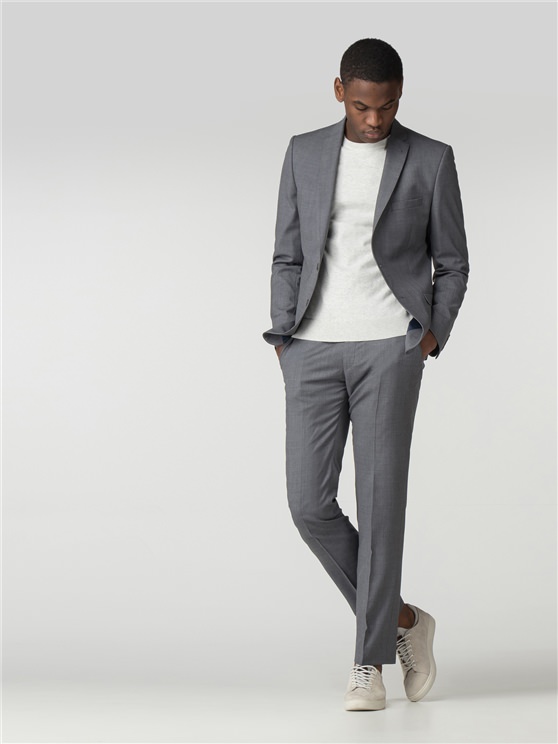 Smoked Grey Blue Micro Camden Fit Jacket