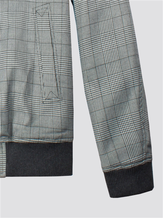 Checked Bomber Jacket