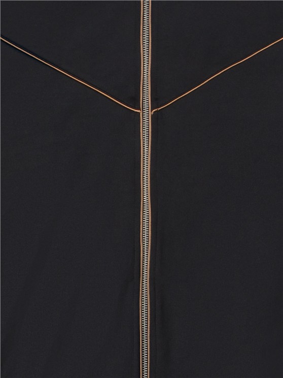 Black Tricot Track Top Jacket