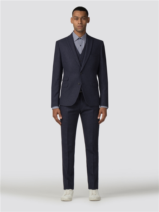 Deep Blue Tweed Donegal Camden Fit Jacket