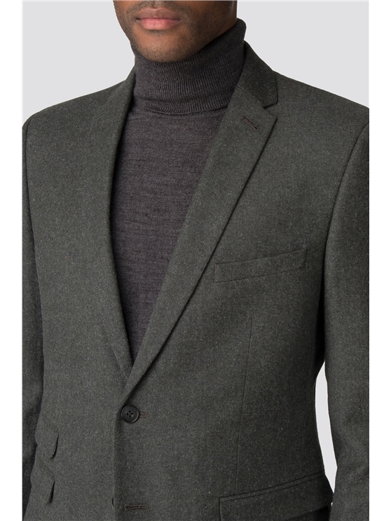 British Deep Sage Donegal Tweed Camden Jacket