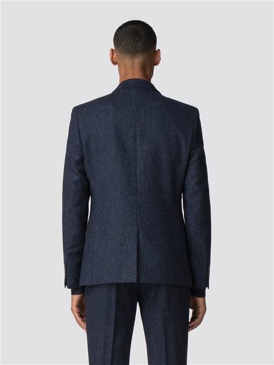 British Black Blue Tweed Camden Jacket