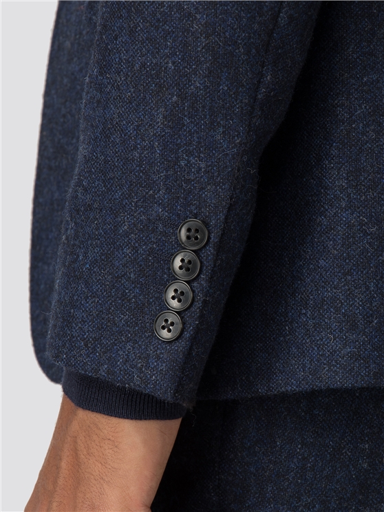 British Black Blue Tweed Camden Jacket