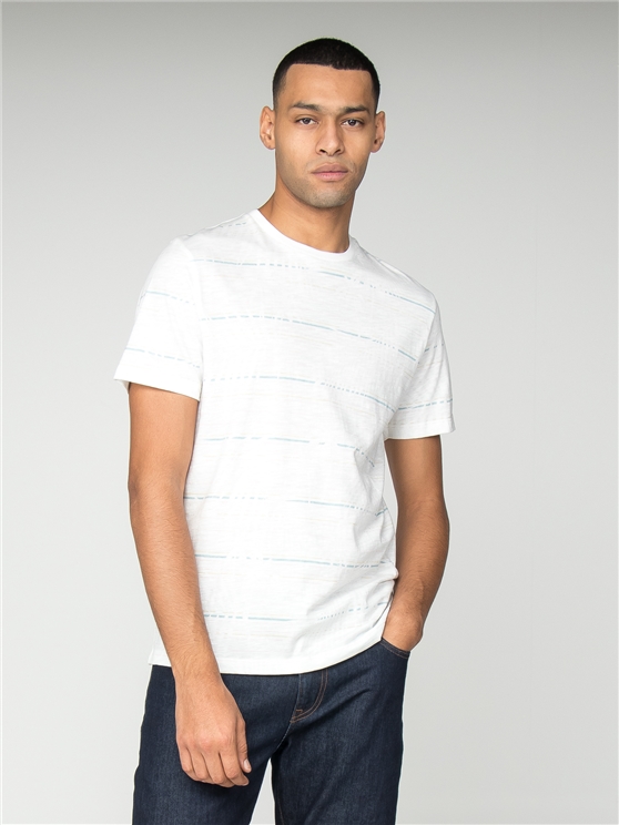 White Palm Stripe T-Shirt