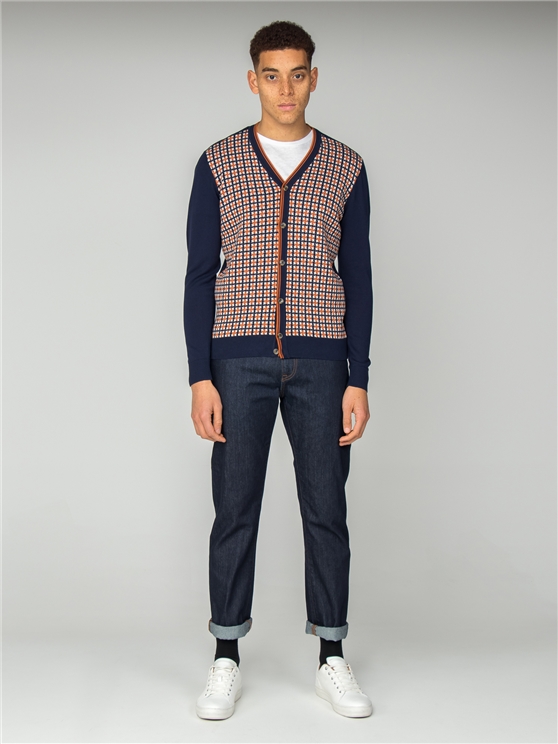 Ivy Style Pattern Front Cardigan