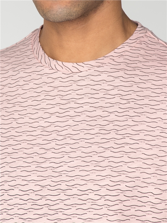Pink Geo Wave Print T-Shirt
