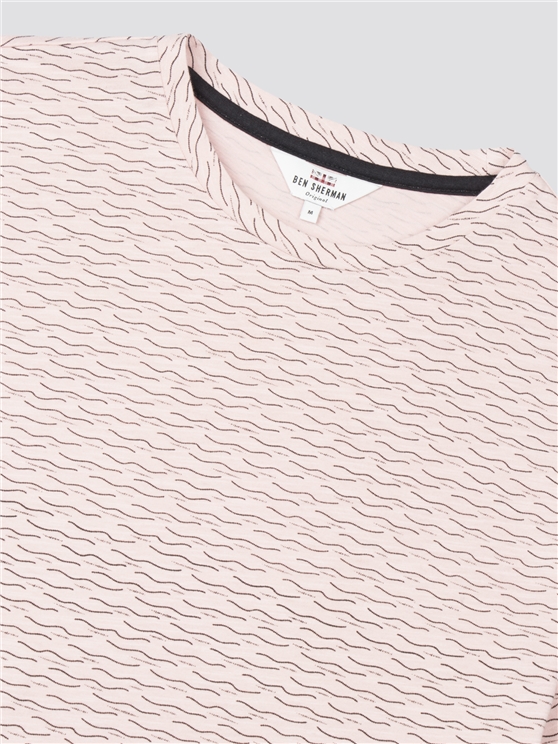 Pink Geo Wave Print T-Shirt
