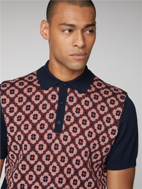 Pattern Front Polo