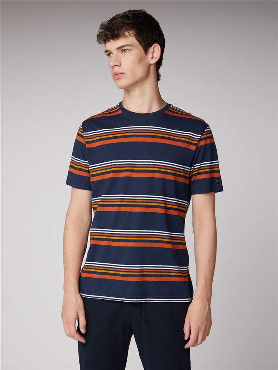 90s nostalgia stripe t-shirt