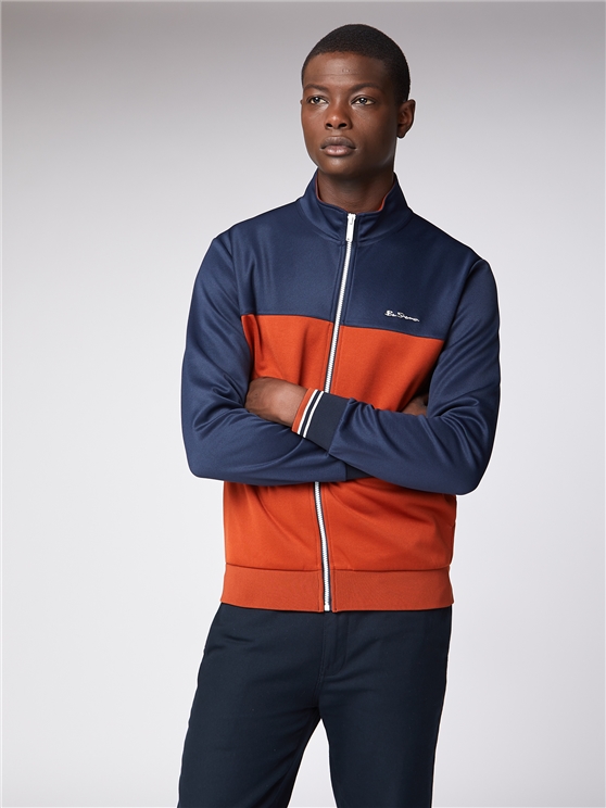 Zip Colour Block Track Top