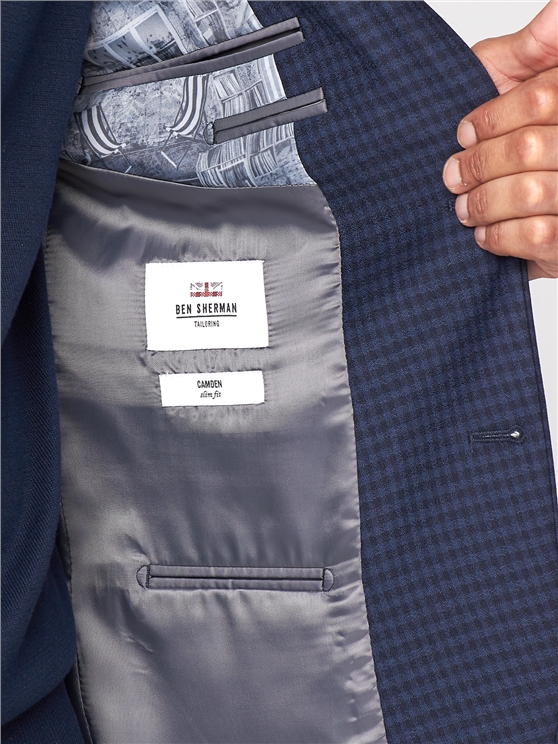 British Deep Blue Gingham Jacket