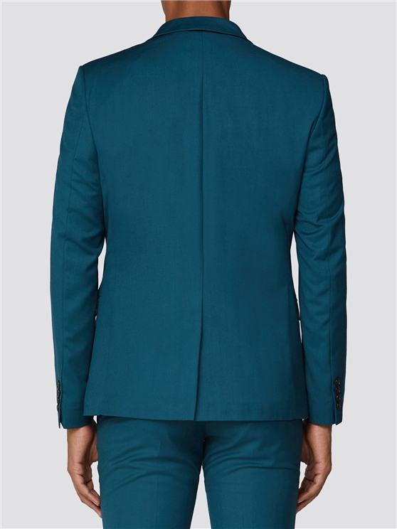 Mens Teal Twill Skinny Fit Suit Jacket Ben Sherman