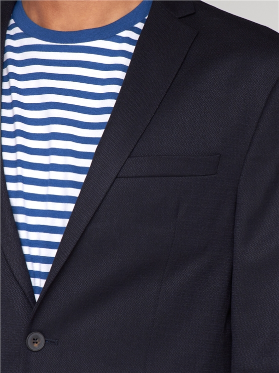 Midnight Navy Unstructured Slim Jacket